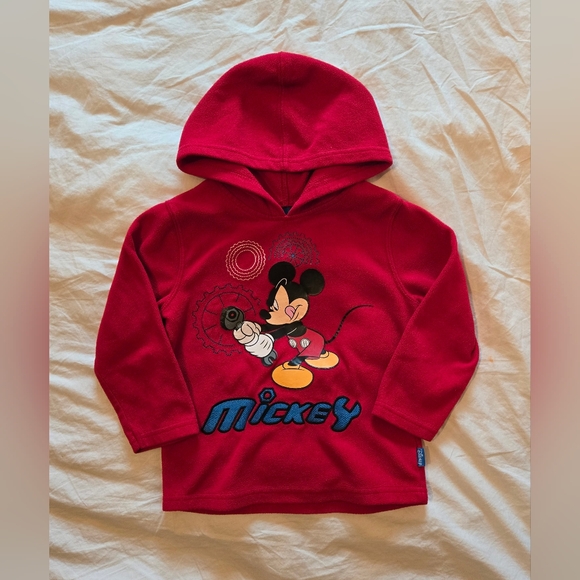 VEUC - Vintage Mickey Mouse Fleece Hoodie; from Disney Store; Size 4; Red - Picture 12 of 12